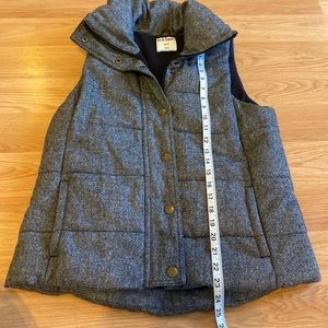 Black and white winter vest